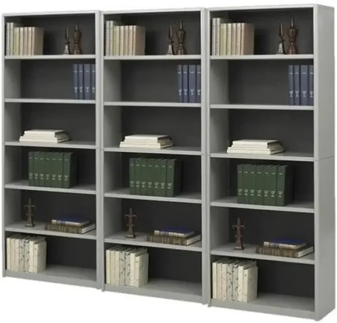 ValueMate Standard 6 Shelf Economy Steel Wall Bookcase in Gray