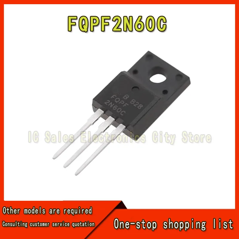 10 peças Fqpf 2n60c 5n65c 7n65c 8n60c 8n65c 9n90c 10n80c 12n90c 13n50c 13n80c 15n60c 20n65c TO-220F Mos Veldeffecttransistor