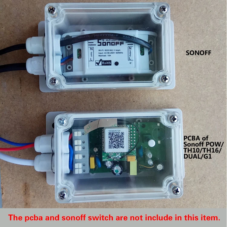 SONOFF Waterproof Cover Box IP66 Case Junction Box Compatied With Sonoff Basic/RF/Pow/Dual/TH10/TH16 Smart Home WiFi Switch