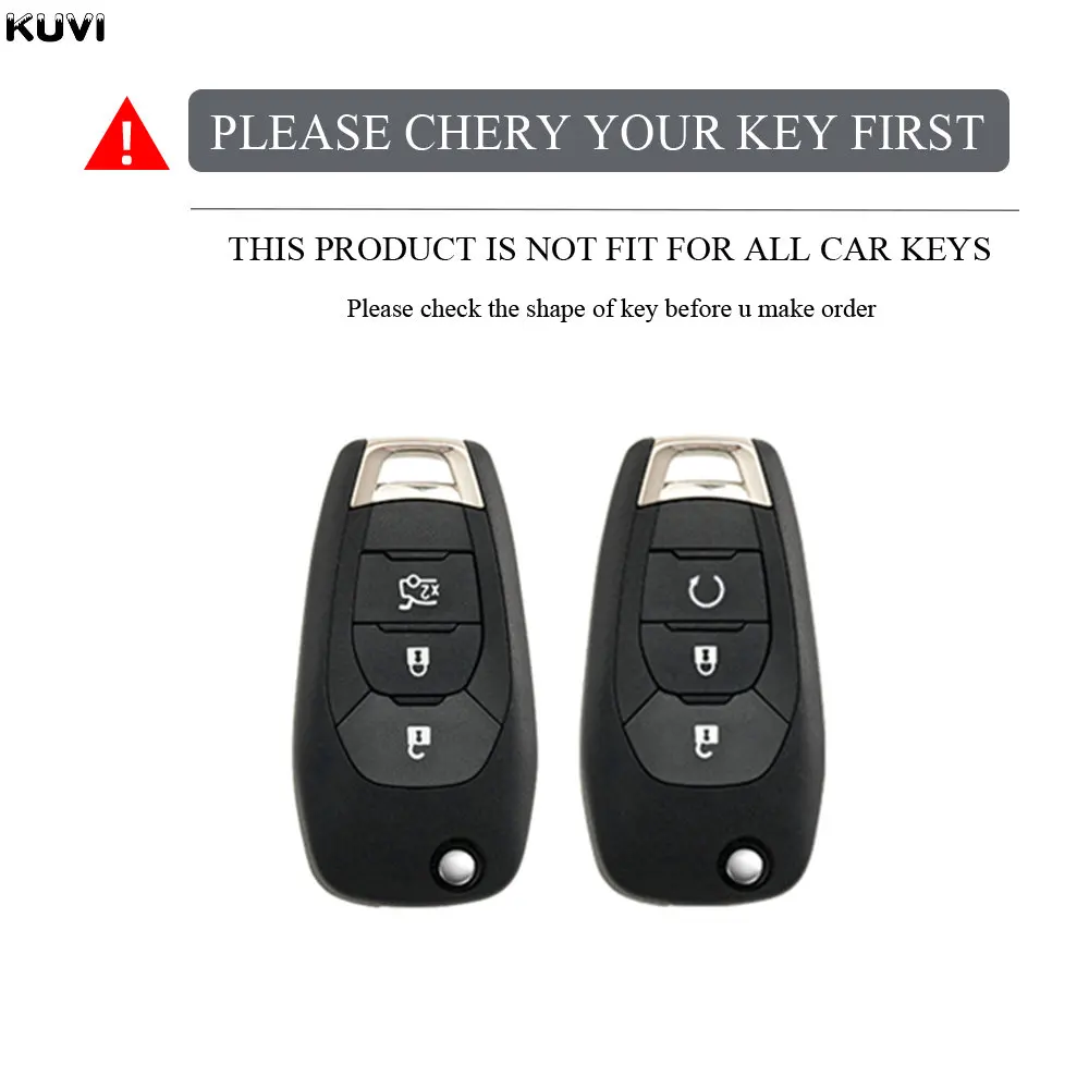 3 Button Soft TPU Car Remote Flip Key Cover Case Shell For Chevrolet Cruze Aveo Malibu Onyx LTZ 2014-2018 Fob Holder keychain