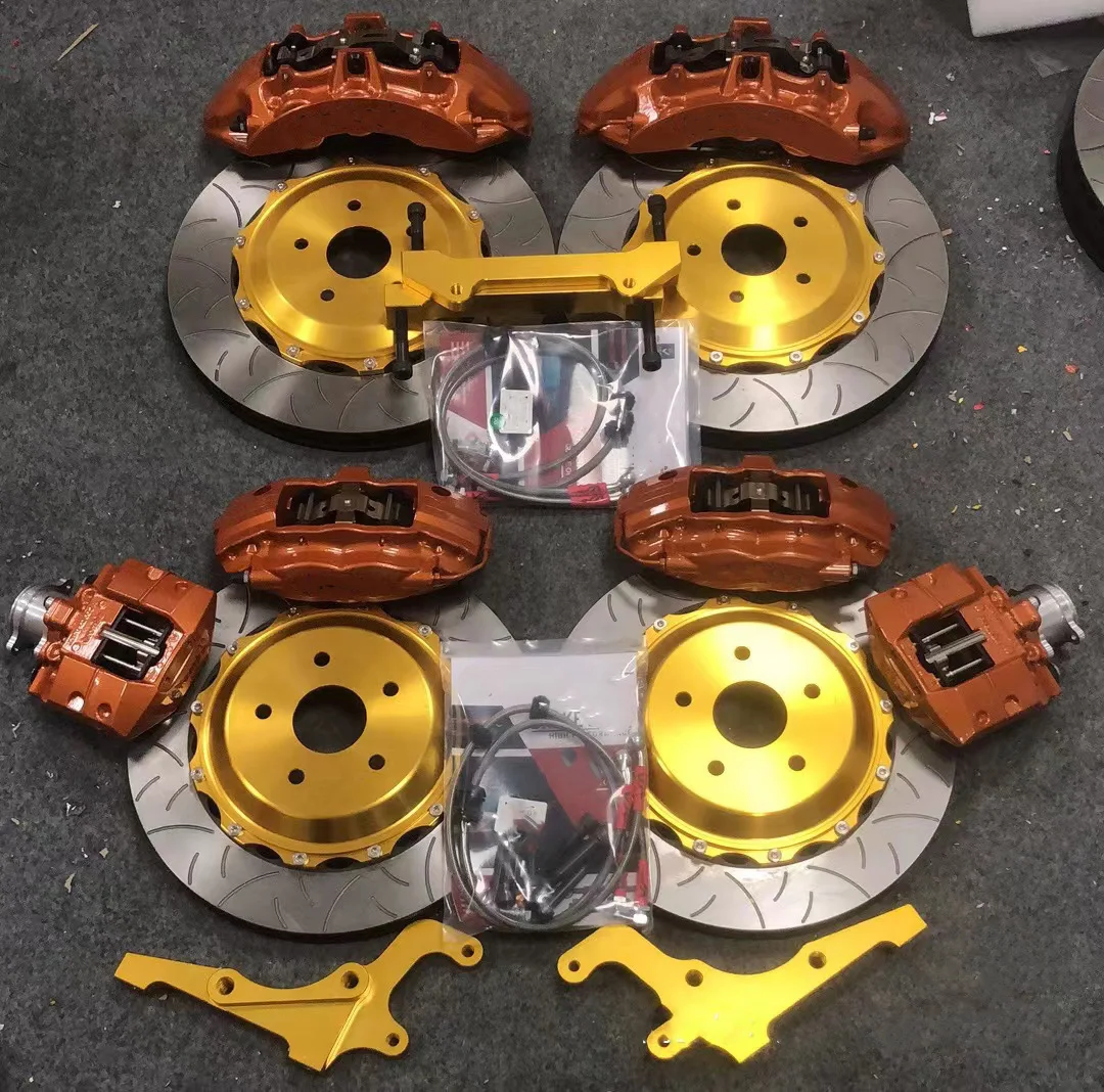 High quality 6-piston brake kit with 335-380mm brake discs, suitable for Ford Mustang, Tesla S Audi A4/A5/A6/Q3/Q5, BMWE46 X5 X4