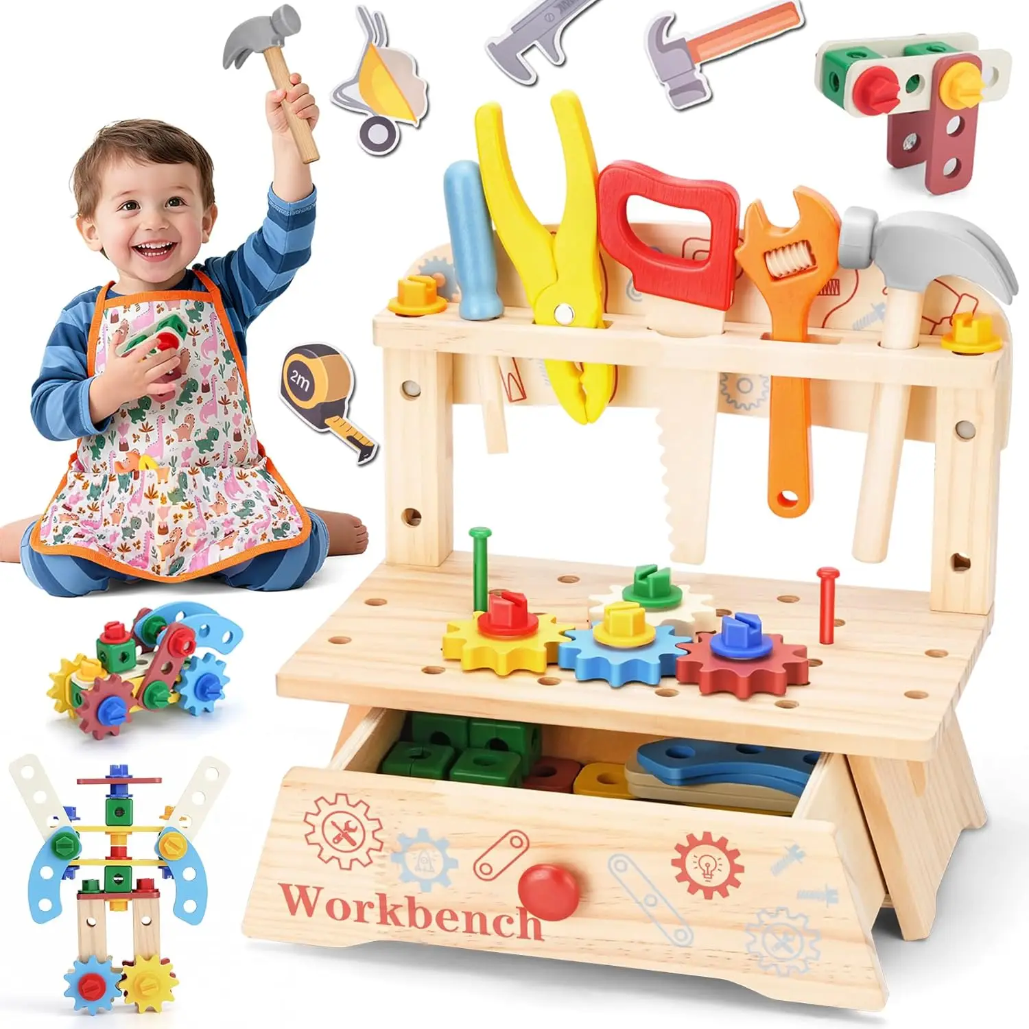Wooden Tool Bench F…