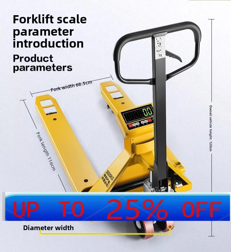 

LMM electronic forklift scale 2 tons 3 tons ground cattle belt weighing manual hydraulic pallet truck