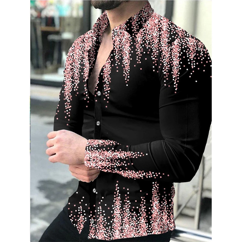 High Quality Fashion Men's Oversized Casual Shirts 3D Printed Long Sleeves Spring Autumn Men's Clothing Prom Party Cardigan