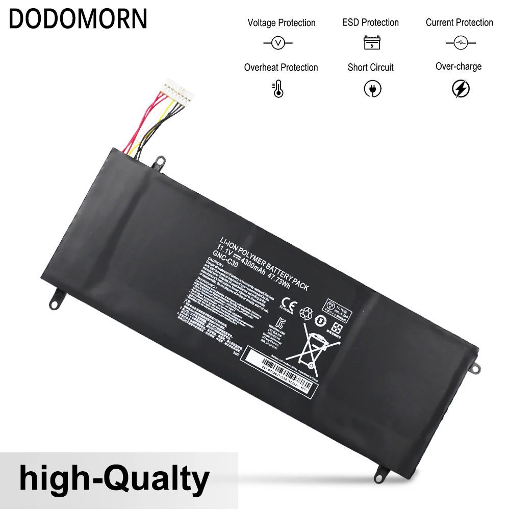 DODOMORN-GNC-C30 para portátil, para Gigabyte U2442 U2442S U2442N U2442V U2442D U2442T U24, para zhenker XMG C404, 4300mAh, 11,1 V