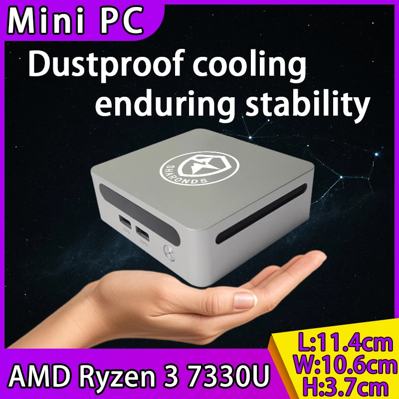 Мини-ПК Windows 11 Pro AMD Ryzen3 7330U