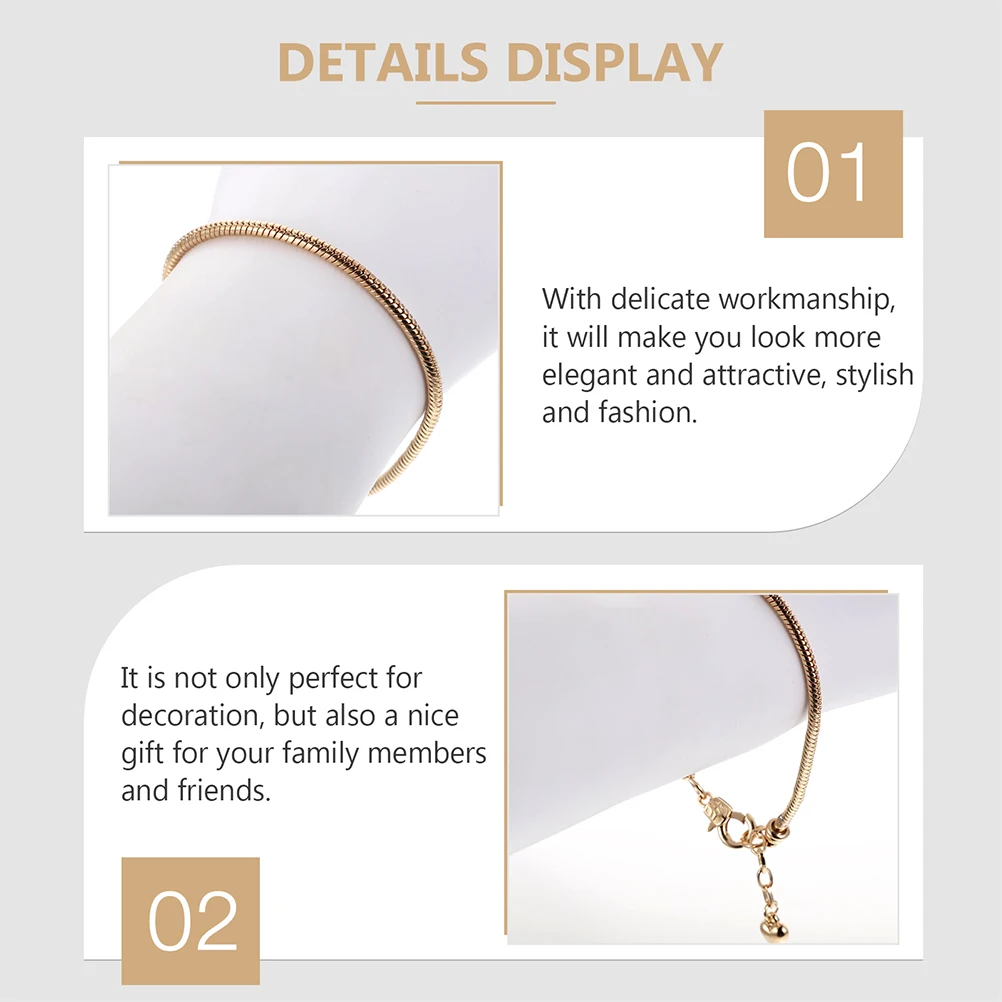 

12 Pcs DIY Bracelet Accessories Chains for Jewelry Making Women Girls Charm Crafts Copper Miss