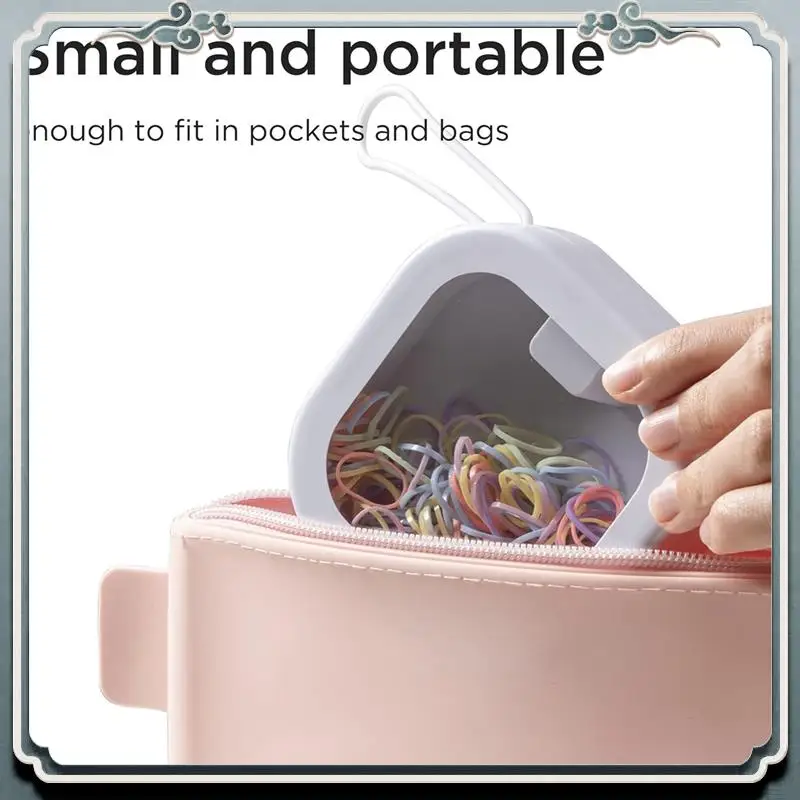 

Durable 6 Pcs Portable Hair Tie Organizer Travel Storage Containers Stackable Box For Pin Cotton Swab Hair Clips Earrings Easy T