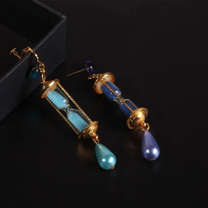 Vanitas Hourglass Ear Clip Exquisite Eye Catching Earrings Exclusive Design Premium Simulated Fan Merchandise Fashion Jewelry