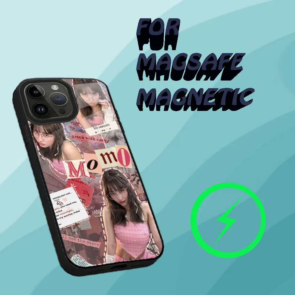 T-Twice Momo Phone Case For iPhone 16,15,14,13,12,11,Plus,Pro,Max Mini Magsafe Magnetic Wireless Charging