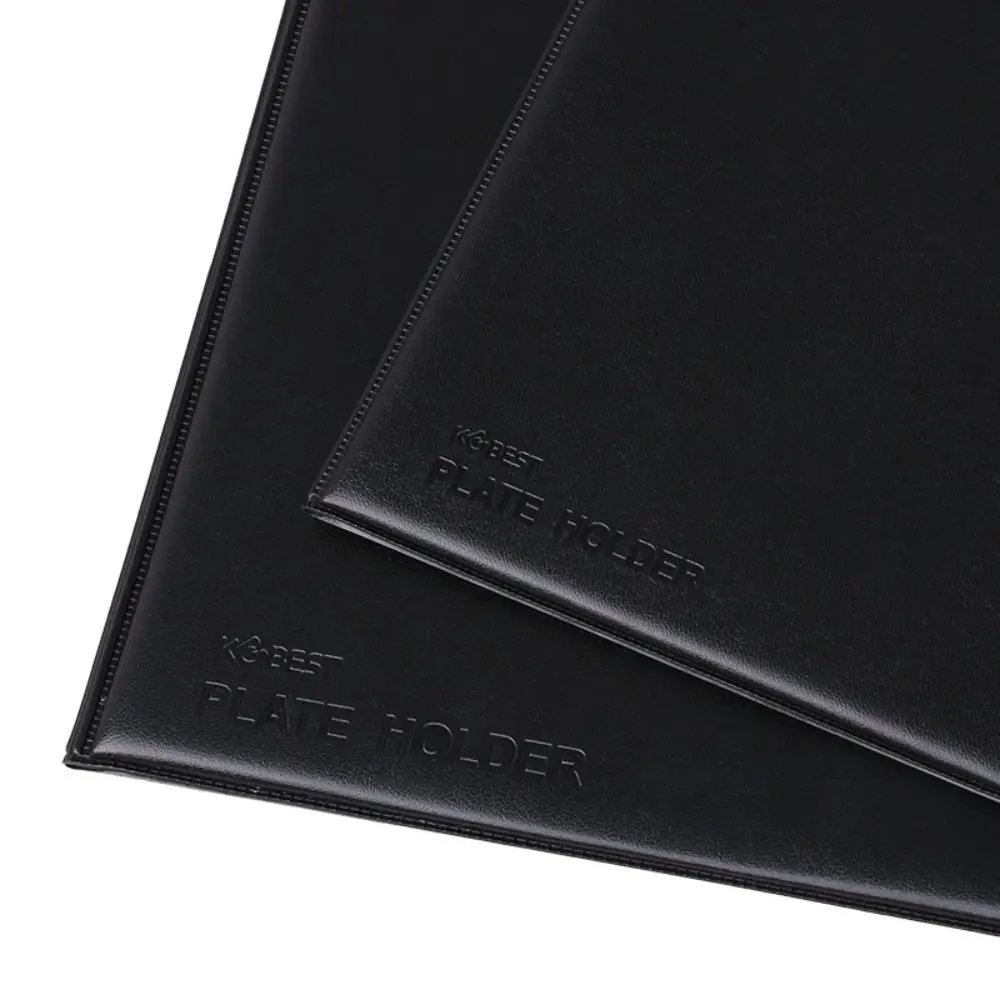 PU Leather File Folder High Grade A4/A5 Black Clip Boards Vertical Plate Foldable Document Holder Office Supplies