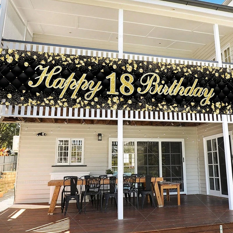 Happy 18th Birthday Banner Dec - Yard Sign Blank recension och pris