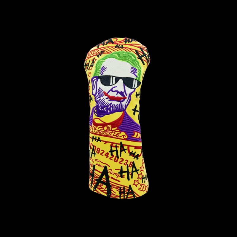 Clown dollar Golf Club #1 #3 #5 Wood Headcovers Driver Fairway Woods Cover PU Leather High quality Putter Head Covers