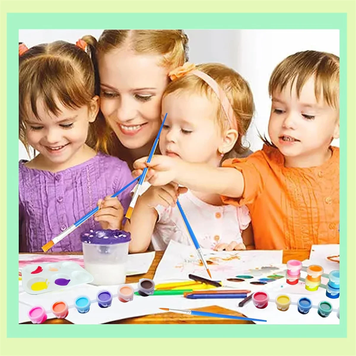 Mini Acrylic Paint Set, Acrylic Paint Strips for Kids and Adults, Great for Birthday Party Home Classroom Gifts