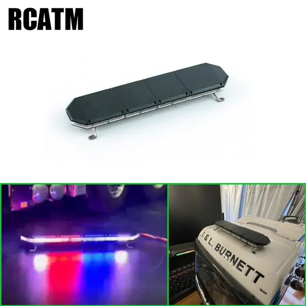 RGB Highlight LED Engineering flashing light Warning lamp For 1/14 RC TAMIYA truck trailer Scania R620 Actros MAN 1/10TRX4 6 TGX