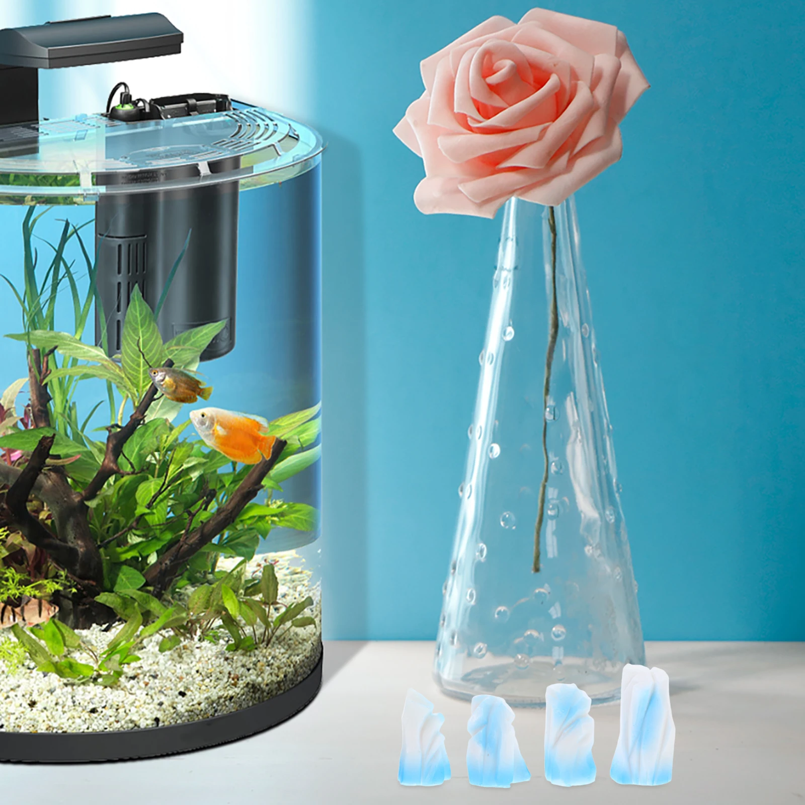 

8 Pcs Decor Mini Resin Ornaments Exquisite Design Suitable Home Tabletop Mini Floeberg Accessories Pet Supplies