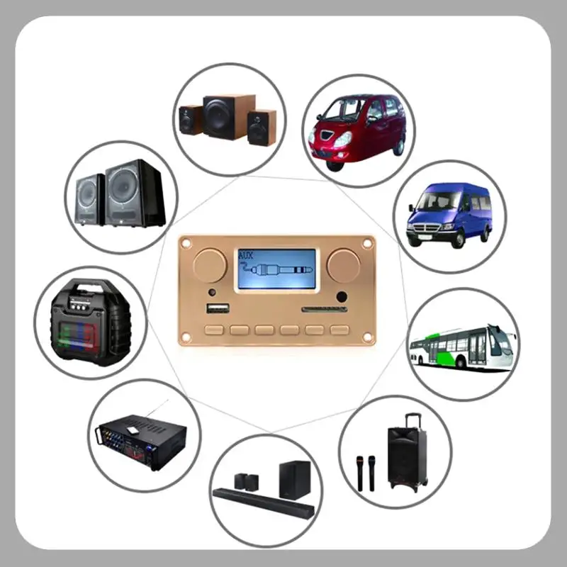 

A46U Wireless Bluetooth Audio Player MP3 Decoder LCD Display Bluetooth Audio Module Car Accessories