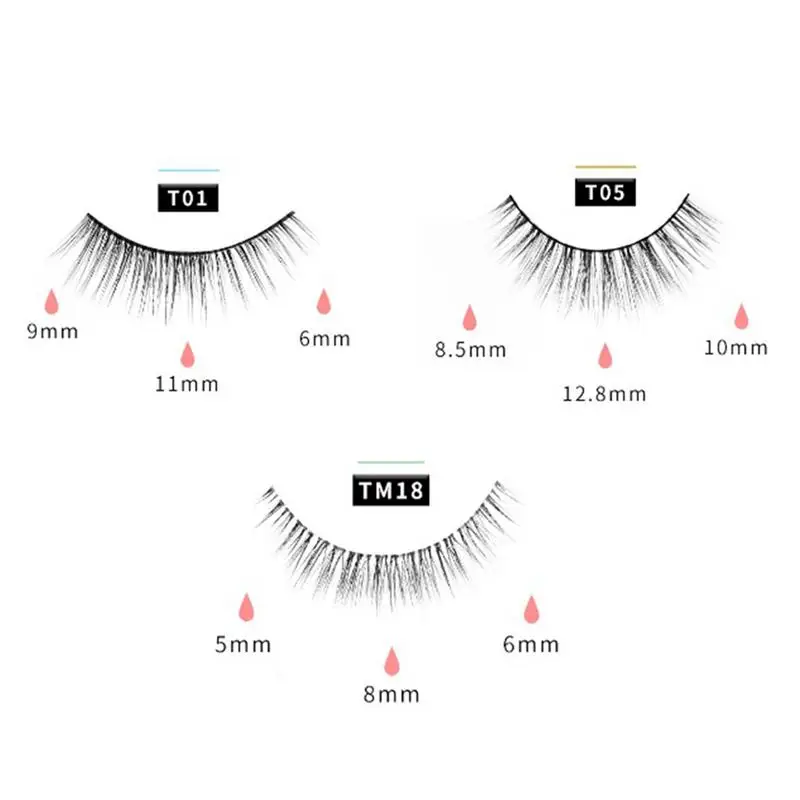 6Pcs/set Natural Look Magnetic Eyelashes Kit With Applicator No Glue Needed Eye lashes Extension For Bigger And Brighter Eyes