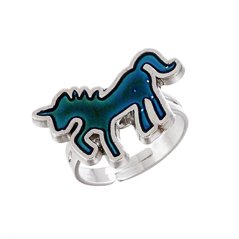 Unicorn Mood Ring Fashionable Men and Women Cute Emotional Color Changing Ring Party Jewelry Gift