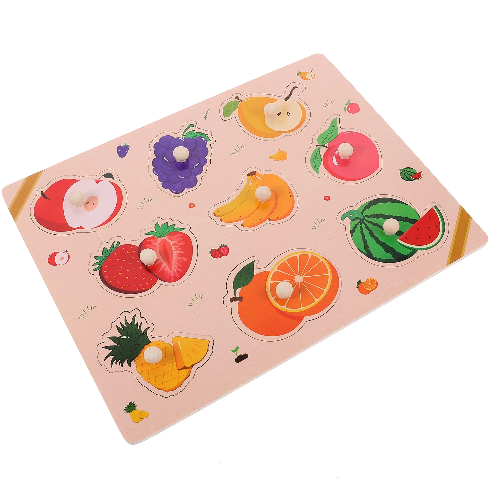 1 set 1 Set Fruit Houten Puzzel Voor Kinderen Leeftijden 3-9 Peuter Leren Voorschoolse Educatief Spel Houten Legpuzzels