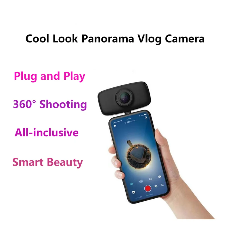 Qoocam Fun Vlog Fun Anti Shake Panoramic Camera Android C-type USB Portable 360 Degree Camera