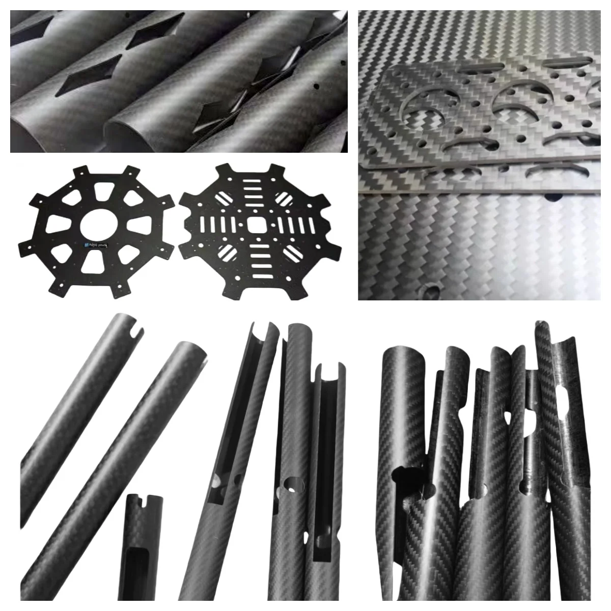 

Customzied Carbon Fiber Sheet Process Carbon Plate CNC Machining Milling Engrave FPV Arm Frame Board RC T700 T300