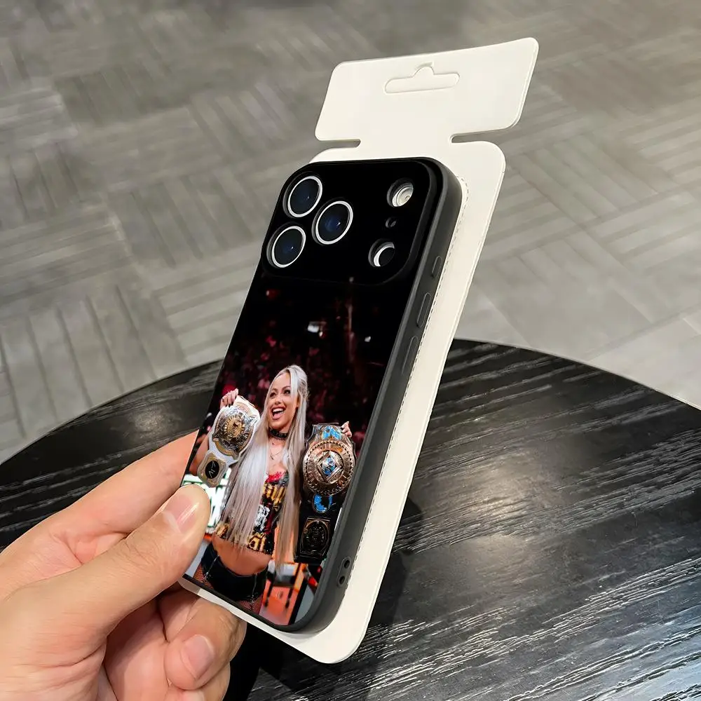 W-WWE L-Liv Morgan funda de teléfono para IPhone 17 Air 16 E Pro Max 15 14 13 Mini 12 Pro 11 Max Plus carcasa suave negra