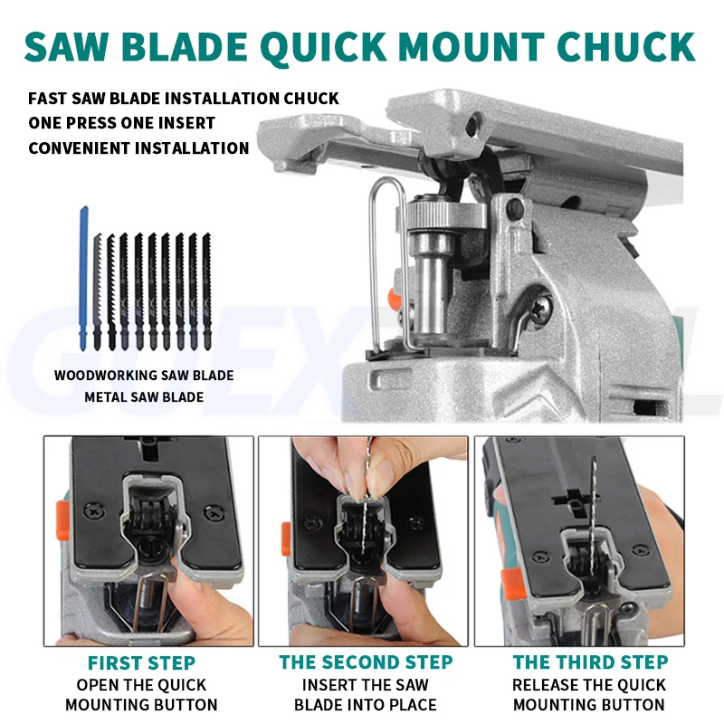 Electric Curve Saw Woodworking Electric Saw Multifunctional Cutting Machine Industrial Electric Saw Electric Tool 6-speed Regula