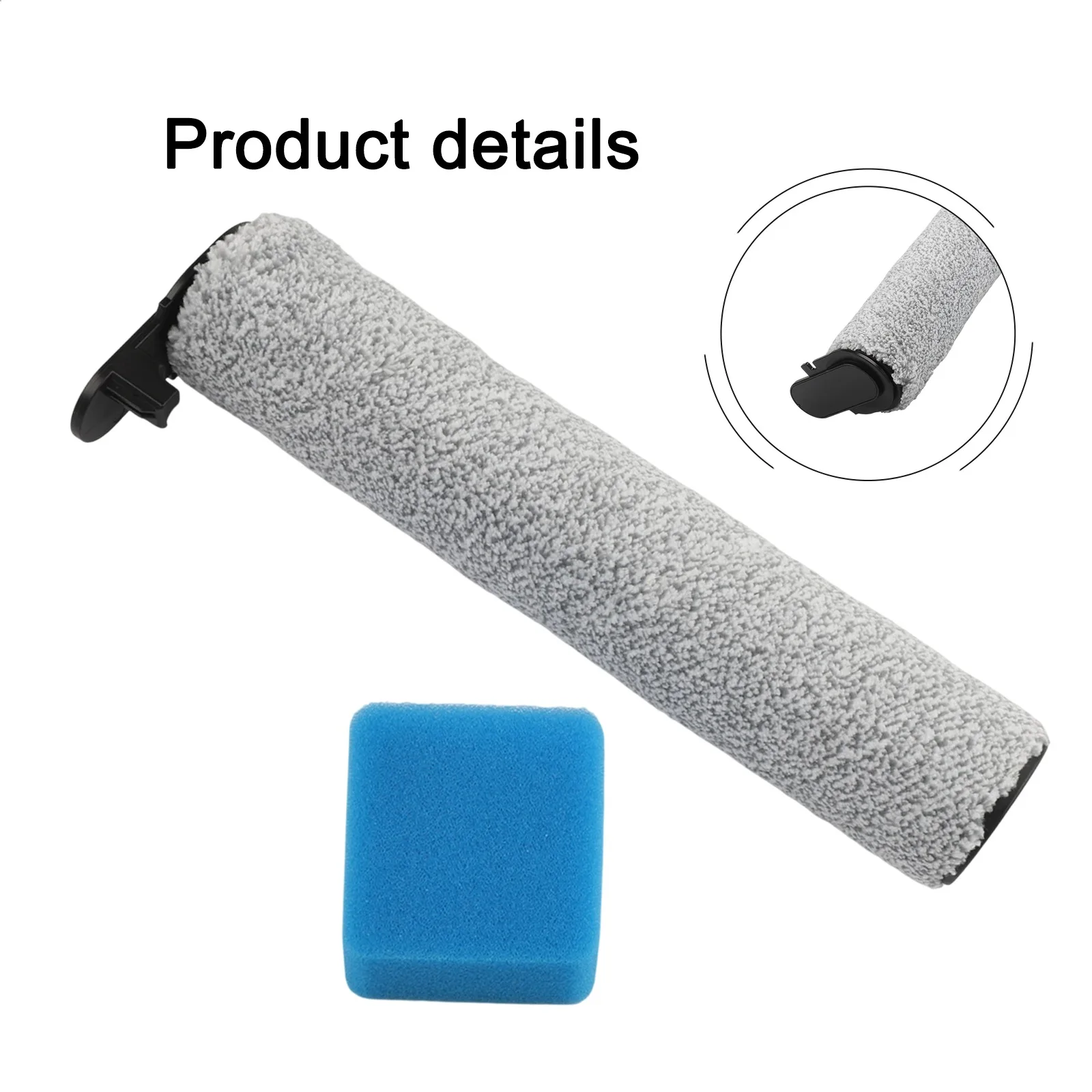 1 Set High-density Soft Filter Roller Brush  For JONR S20 Pro Cordless Floor Cleaner Vacuum Cleaner Parts