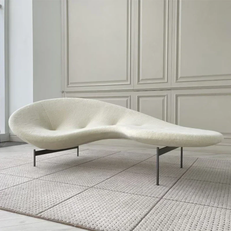 Furniture Personality Special-Shaped Pea Sofa FRP Creative Curved Lentil Recliner image 5