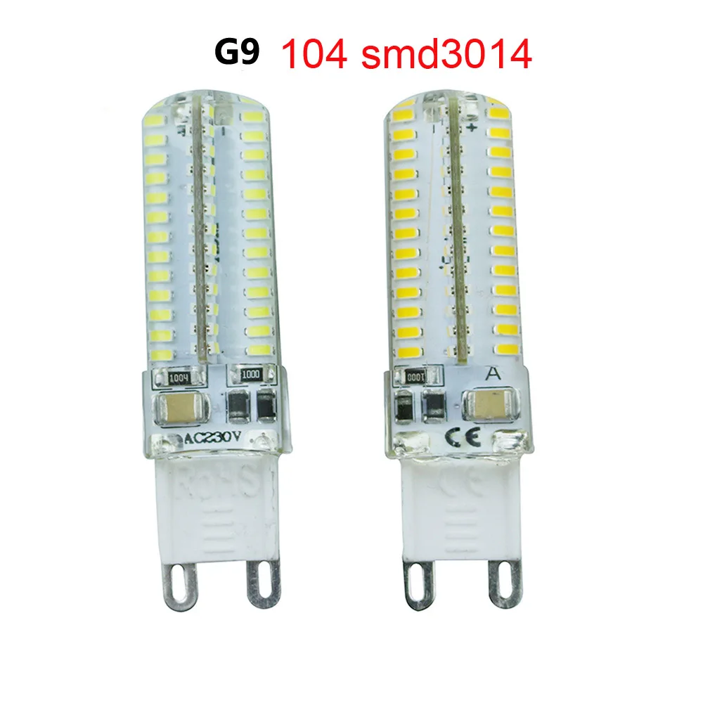 10pcs 110v 220v G9 LED Corn Lamp 3W 5W 3000k 4000k 6000k Mini Silicone Lamp Chandelier Pendant Droplight Replace 30w 50w Halogen