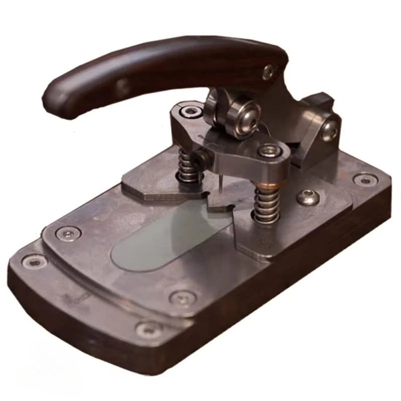 Professional Desktop Watch Strap Hole Punch Tool With Wood Handle For Watch Band Adjustment Disassembly Replacement