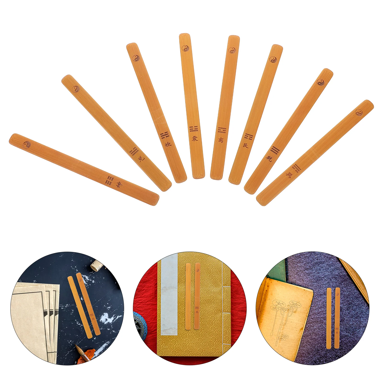 

8 шт., бамбуковые палочки для гадания, игра для гадания, палочки для еды на заказ, инструменты для гадания, китайские танцевальные палочки