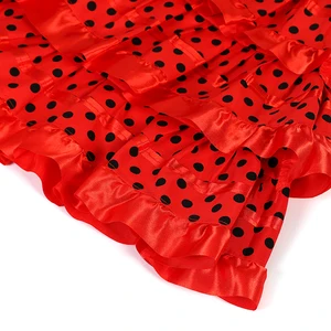 Kızlar için geleneksel bir ispanyol dansı giymiş, püskül festivali elbisesi, çocuklar için dört renkli, flamenko, klasik tarz, beyefendi 8 en çok satan-ispanyol çingenesini giydir - №2