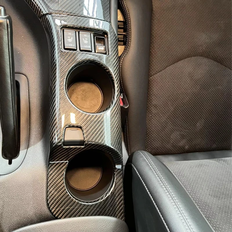 

For Nissan Fairlady Z RZ34 400Z 2022-2025 Real Carbon Fiber Car Center Console Water Cup Holder Frame Cover Trim Car Accessories