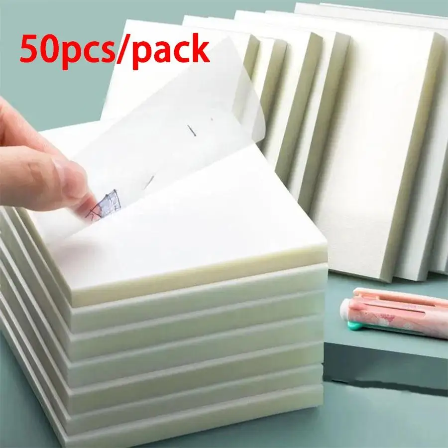 Reading Transparent Sticky Notes with Scrapes Stickers Sticky Simple and High-value Note Paper for Student Office Stationery