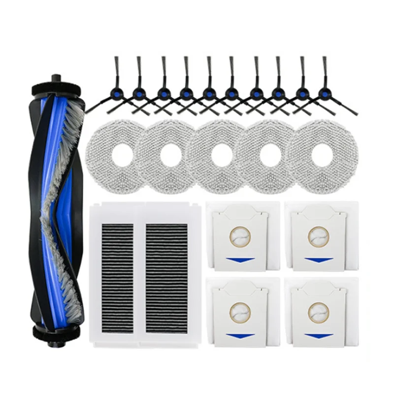 ABZA-para Ecovacs DEEBOT N30 PRO, accesorios para Robot de barrido, piezas de limpiador, repuesto de cepillo lateral principal, filtro de fregona