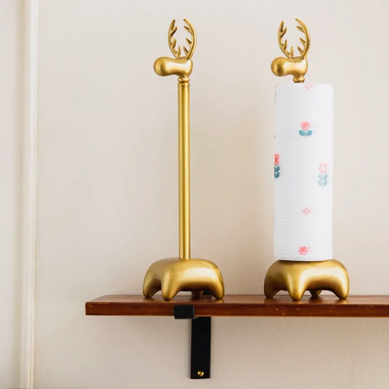 

Brass Tissue Holder, Vertical Paper Roll Holder, Living Room, Dining Table, Napkin Dispenser, Kitchen Tabletop Storage Rack