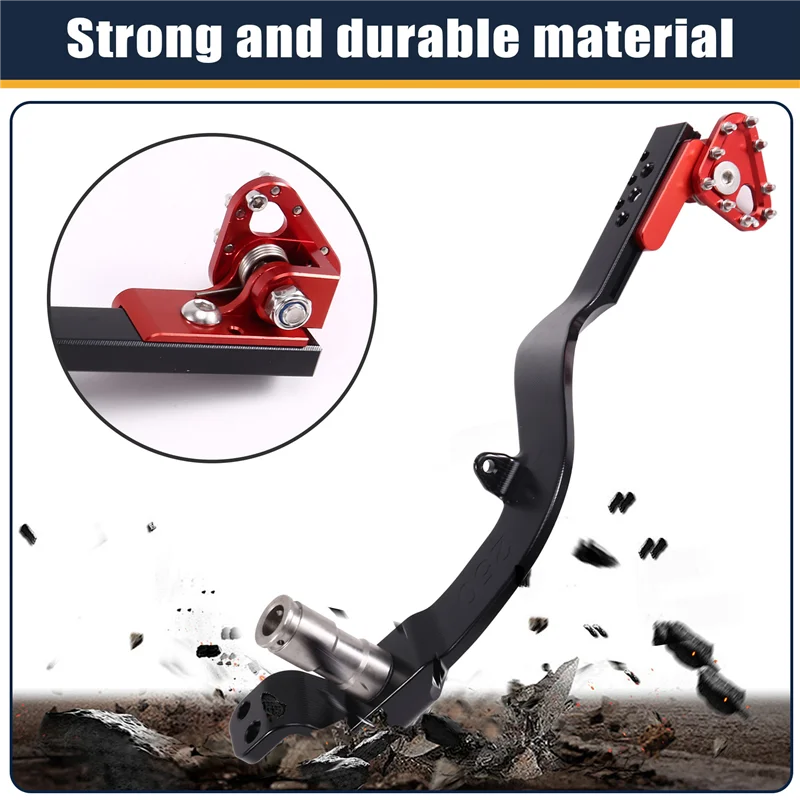 

A82M-Rear Brake Pedal Lever Foot Brake Lever For Honda CRF250L /LS / Rally Black With Red