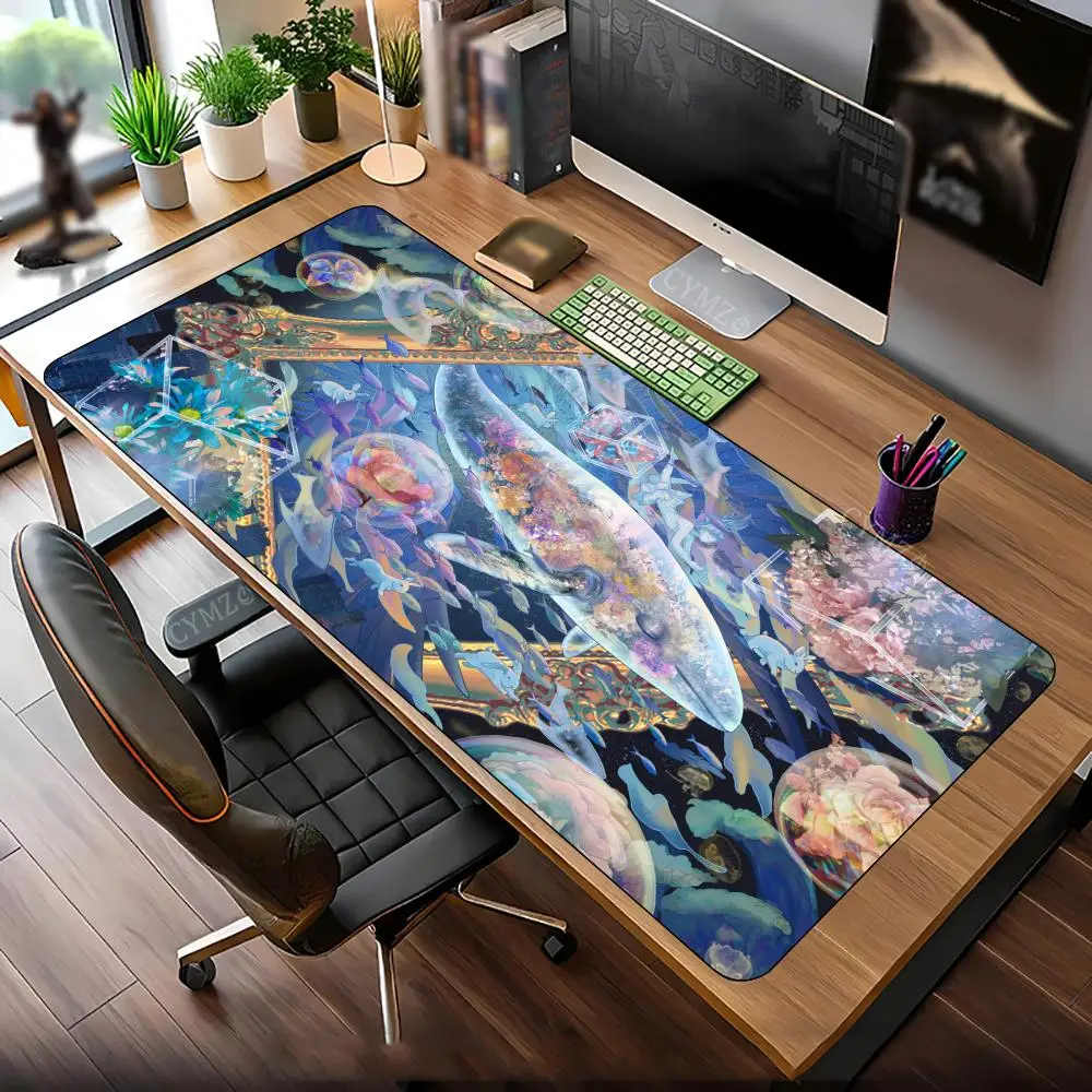 

Фантастическая загадочная космическая сцена Коврик для мыши Настольный коврик Игровые коврики противоскользящие Прочные аксессуары для стола Коврики для клавиатуры и рабочего стола