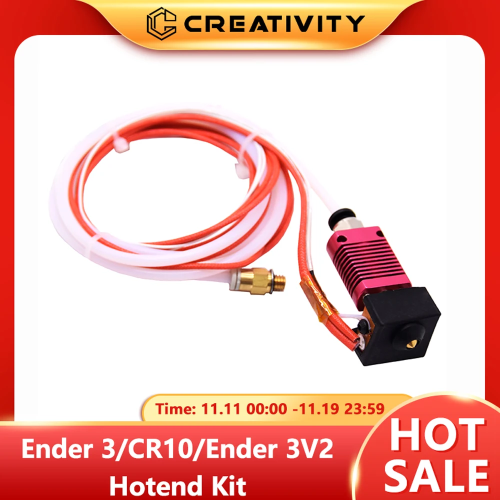 ملحقات طابعة ثلاثية الأبعاد Ender3 V2 CR10 Hotend جوارب سيليكون الحلق MK8 0.4 مللي متر فوهة كتلة التدفئة الثرمستور قضيب تسخين #1