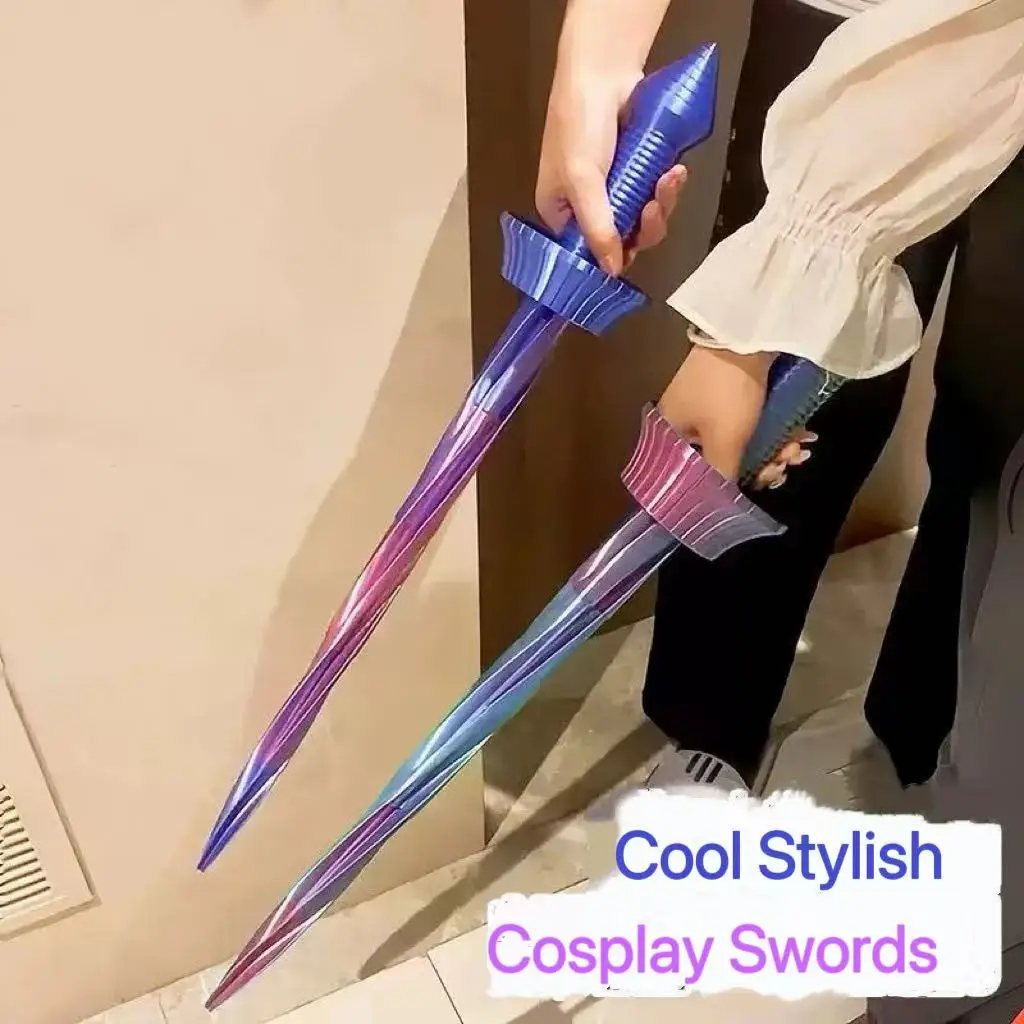 

Cool Stylish 3D Printed Gravity Telescopic Spiral Warrior Sword Bedroom Ornaments Carnival Cosplay Accessories Funny Xmas Gifts