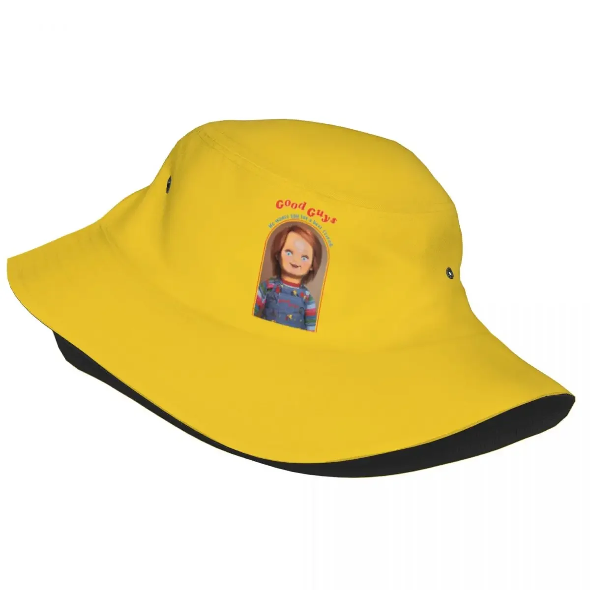 Unisex Bucket Hats He Wants You For A Best Friend Chucky Outdoor Fishing Caps Child's Play Panama Hat Dropshipping