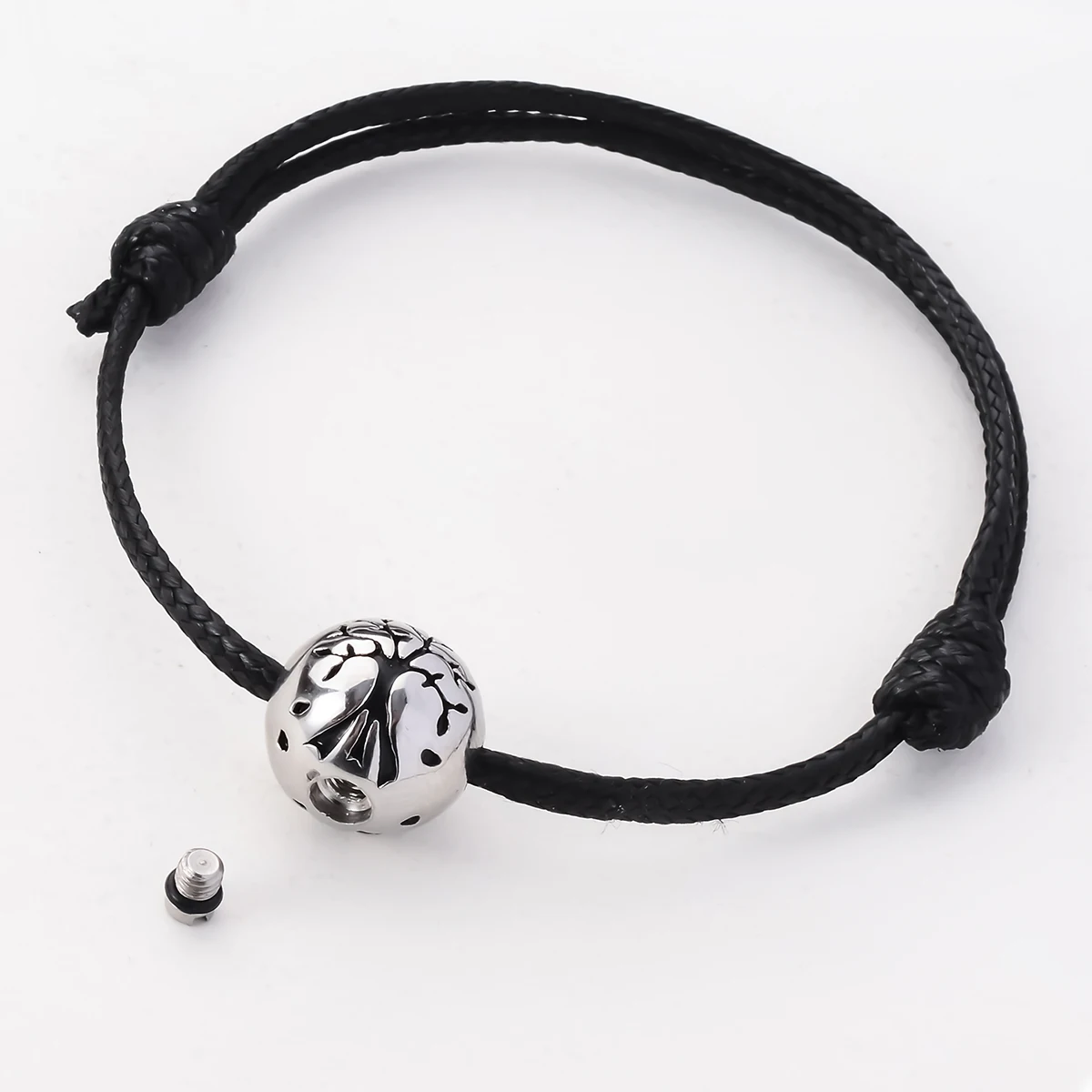 Lebensbaum-Urnen-Armband für Asche aus Edelstahl, Gedenk-Schmuckstück, Geschenk für Frauen und Männer – Detail 2