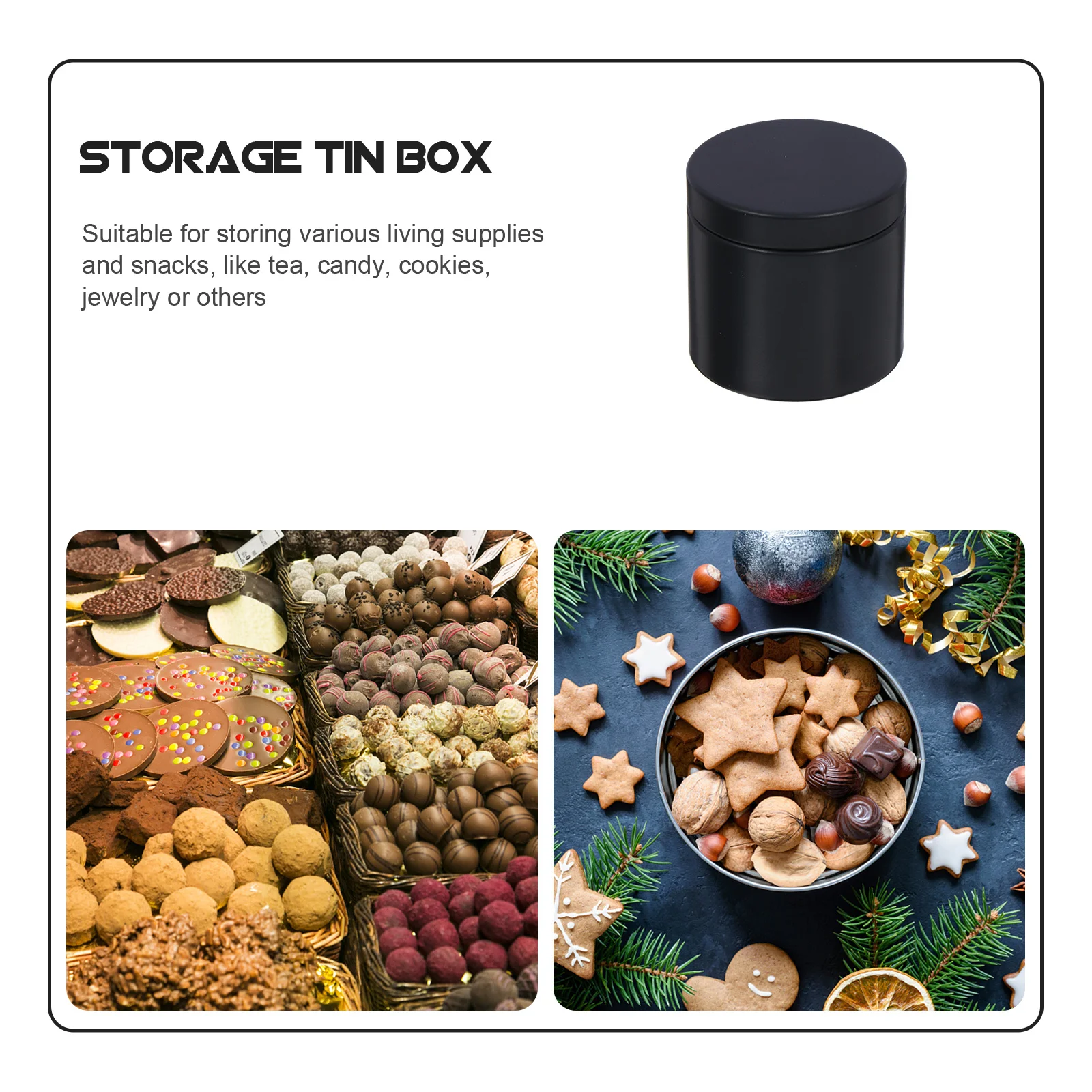 

5pcs Iron Storage Tin Cans Round Seal Metal Jar For Tea Candy Jewelry Diy Container Small Tinplate Box Kitchen Organizer