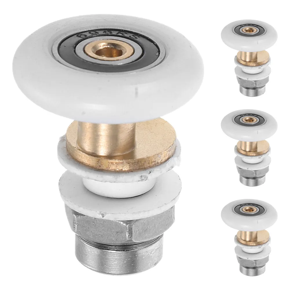 

4Pcs Shower Door Rollers Replacement Set for Sliding Glass Doors Smooth Quiet Operation Eccentric Wheel Design 25Mm Diameter