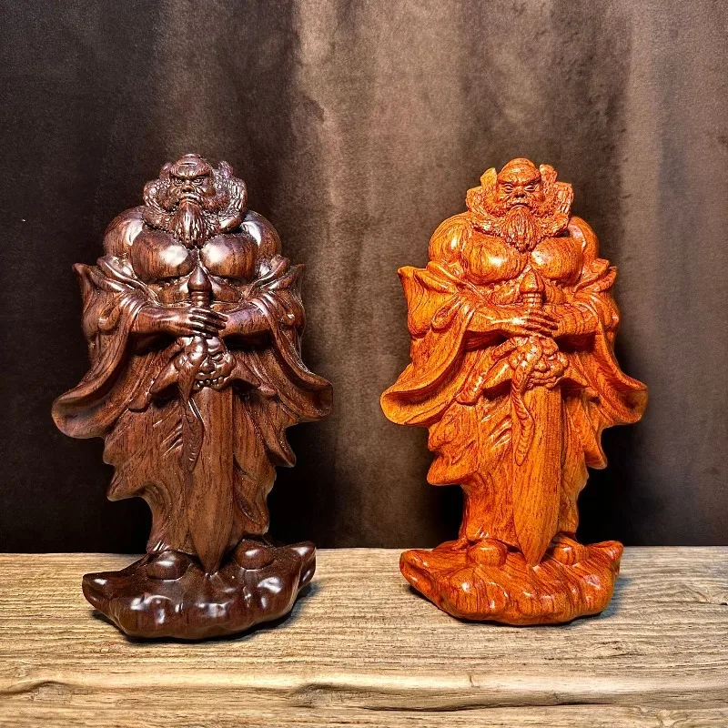 

Pear wood carving, Zhong Kui ornament, muscle, heavenly teacher, blessings from gods, creative desktop decoration crafts