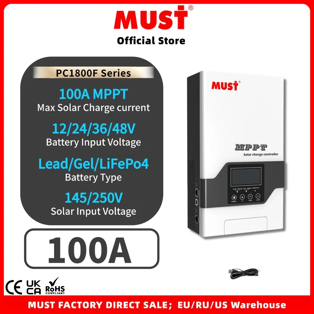مُتحكم شمسية MUST MPPT 80A/100A PC1800F بمواصفات عالية لمنزلك – تقييم شامل وعملي