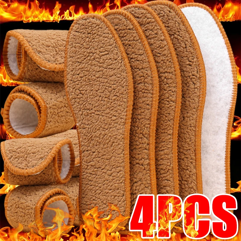 

Self Heated Thermal Insoles for Shoes Wool Thicken Warm Soft Shoes Pads Breathable Insoles Feet Care Winter Anti Odor Insole