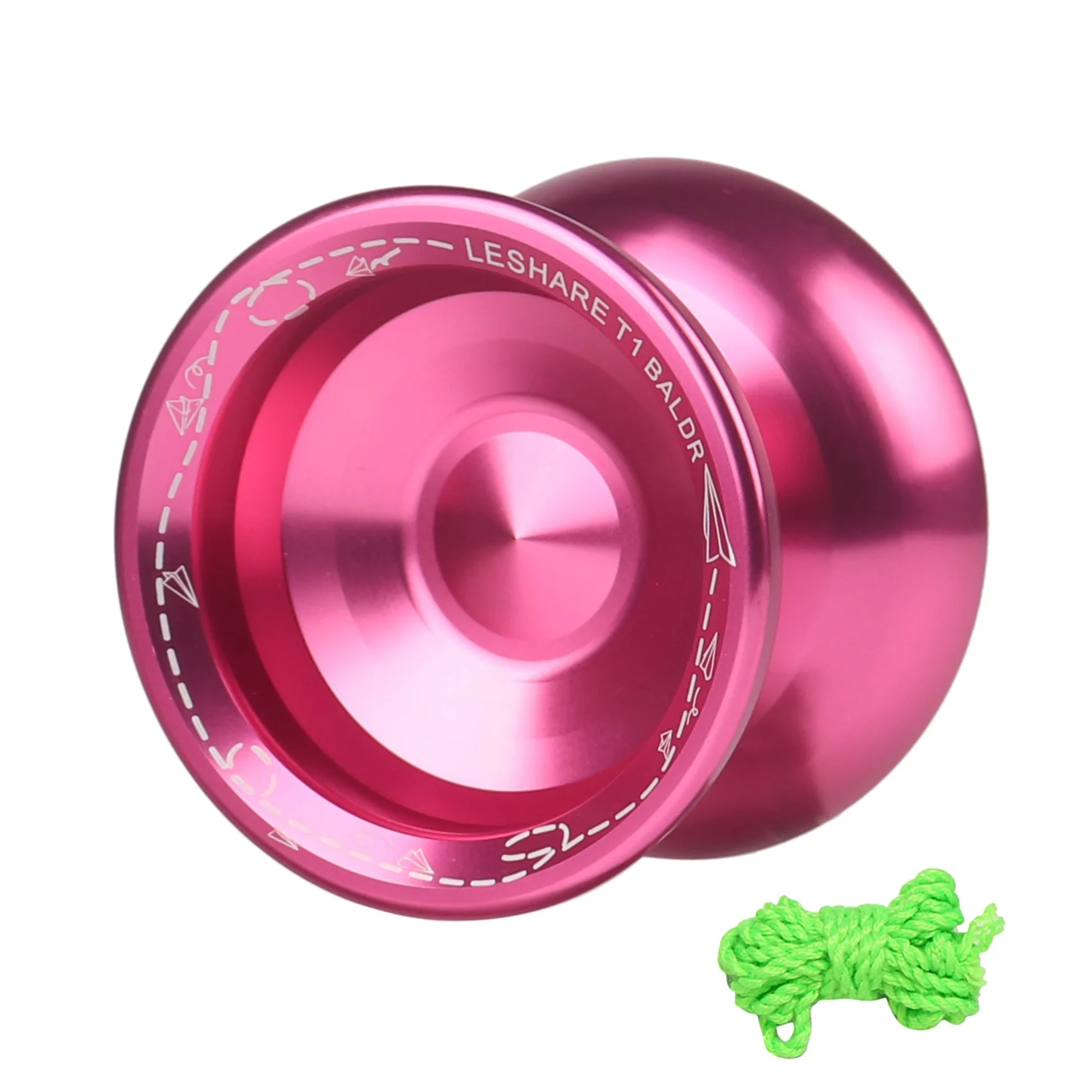 Yoyo Unresponsive Yoyo Competitive Yo-Yo,Alloy Yoyo for Beginners,Easy Practise Tricks,with Strings,Pink